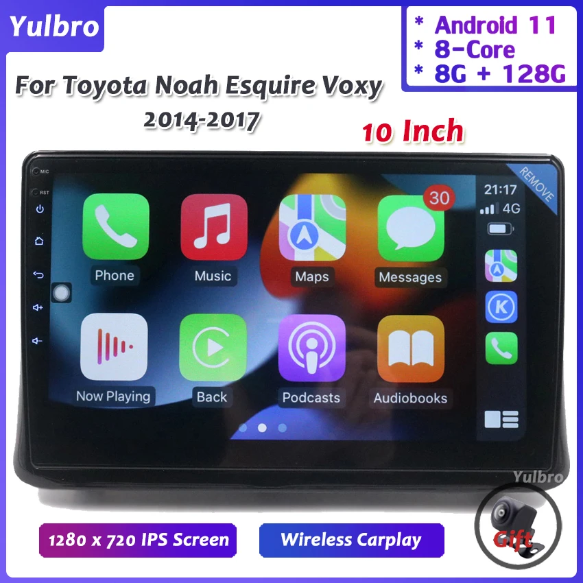 For Toyota Noah Esquire Voxy 2014-2017 Android11 Auto Radio Car Multimedia Player Gps Navigation DVD Stereo Carplay Head 10 Inch