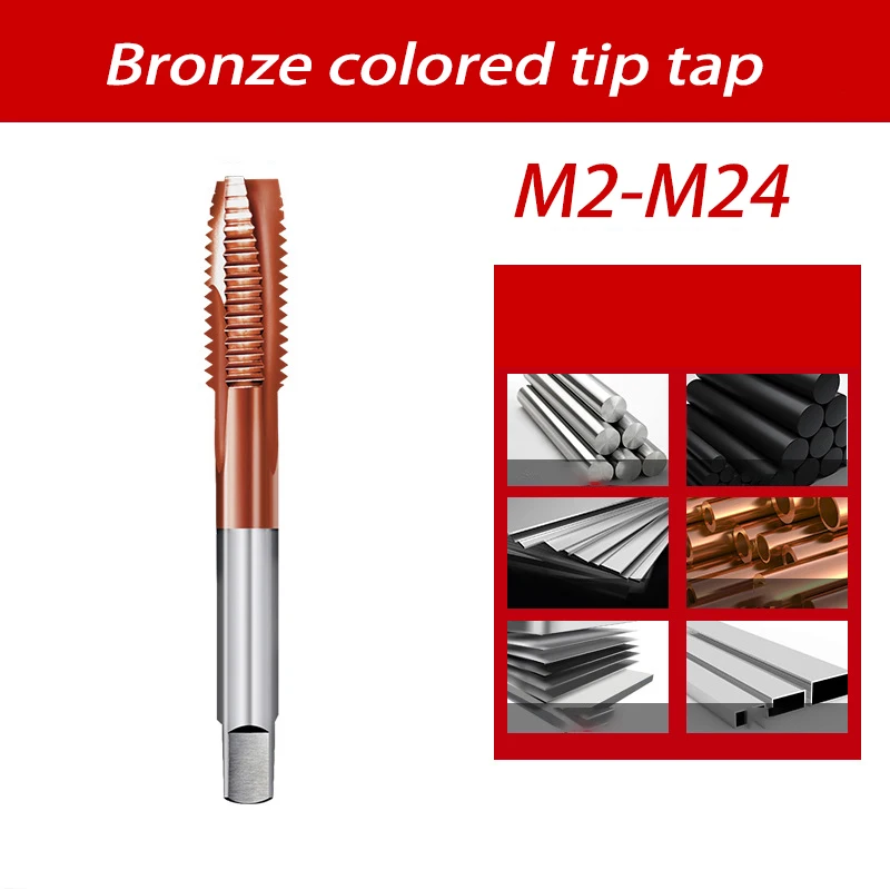 Top Silk Groove Plug Tap Screw Taps Titanium Machine Spiral Point Thread Plug Handle Taps Die Set Tap Drill