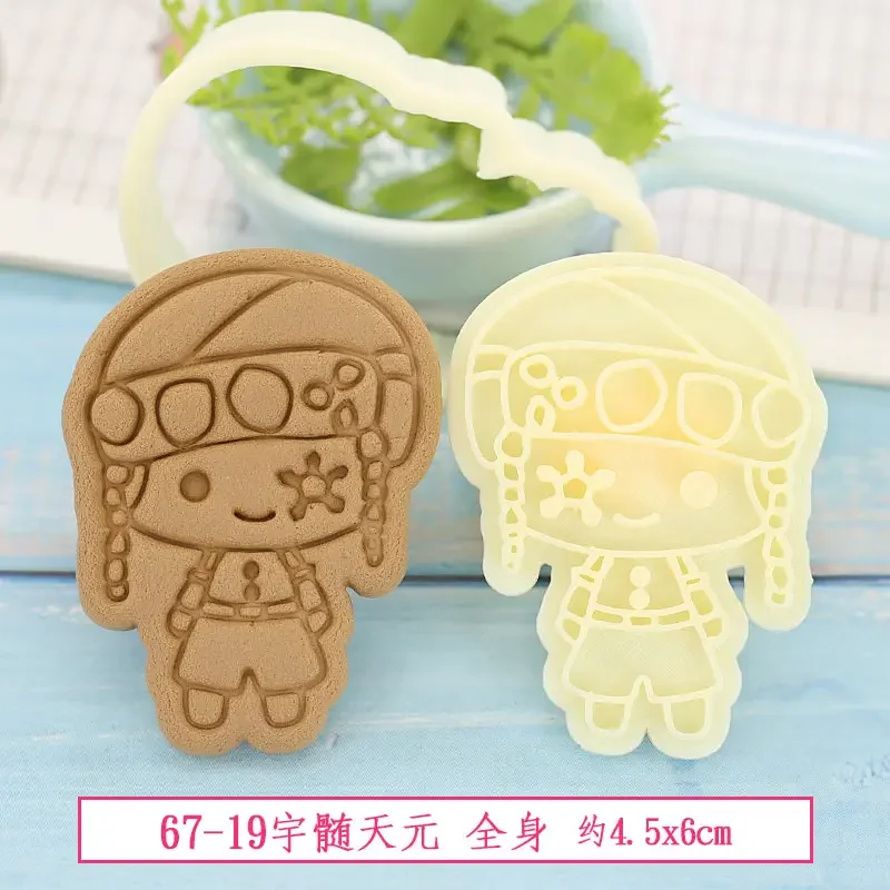 Anime Demon Slayer Cosplay Baking Tools Cartoon Cookie Mould Ornament Xmas Birthday Gift Turnable Spatula Cute Accessories