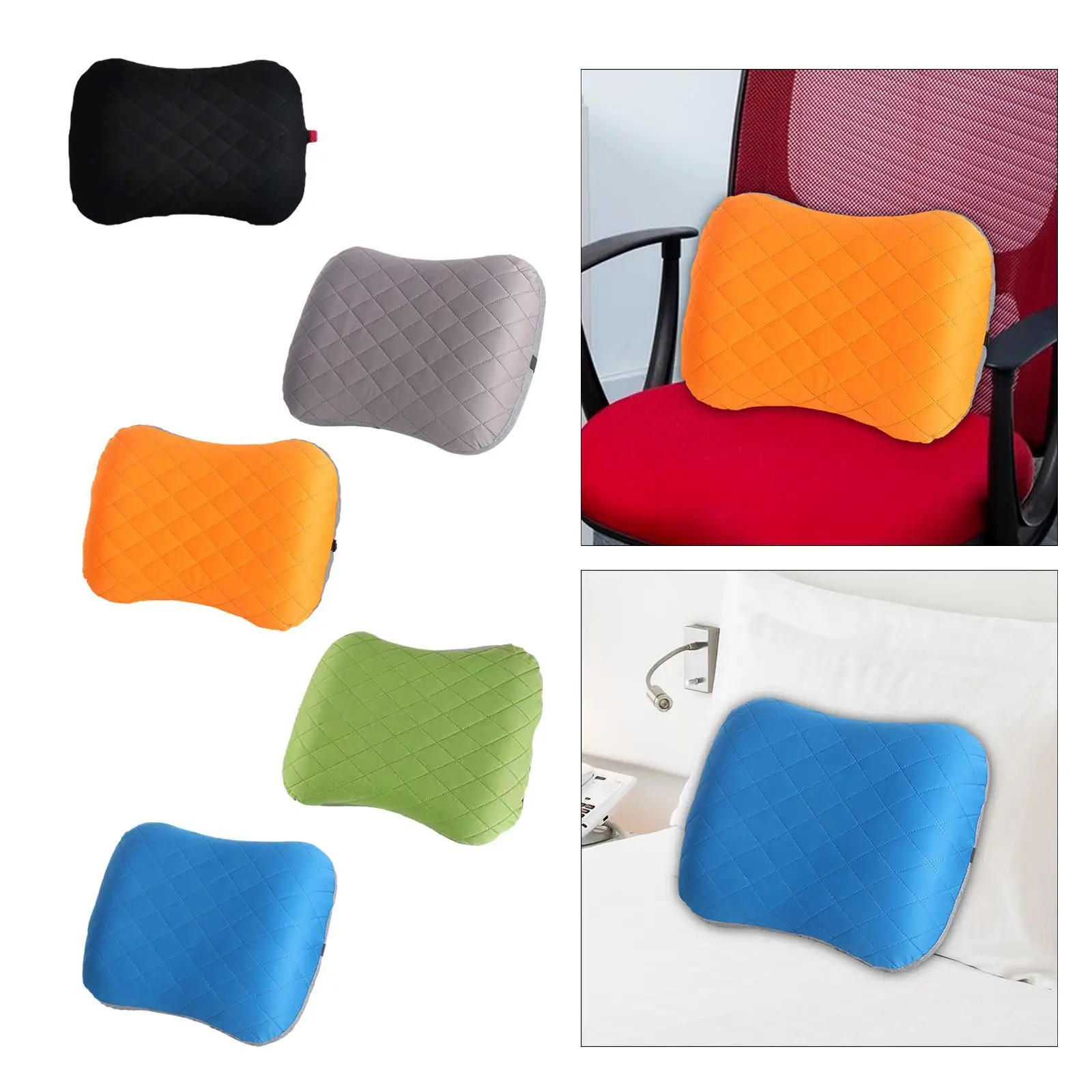 Travel Pillow Ergonomic Gifts Foldable Camp Pillow Inflatable Camping Pillow for Napping Desk Rest Traveling Camping Backpacking