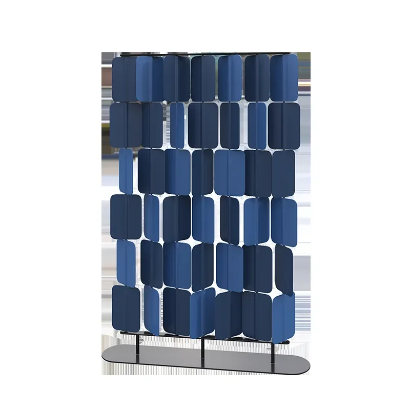 Modern Saddle Leather Partition Screen Customizable Room Divider for Hotel Clubhouse Luxury Decor