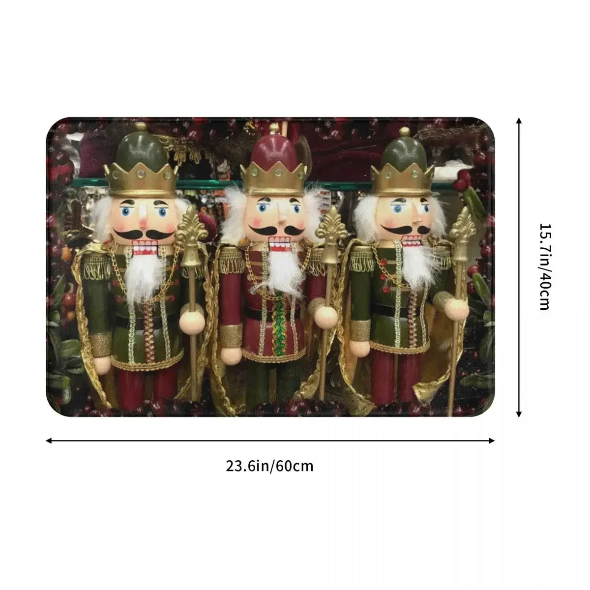 Christmas Nutcracker Polyester Doormat Rug carpet Mat Footpad Anti-slip Antiwear Corridor Kitchen Bedroom balcony toilet 40*60cm