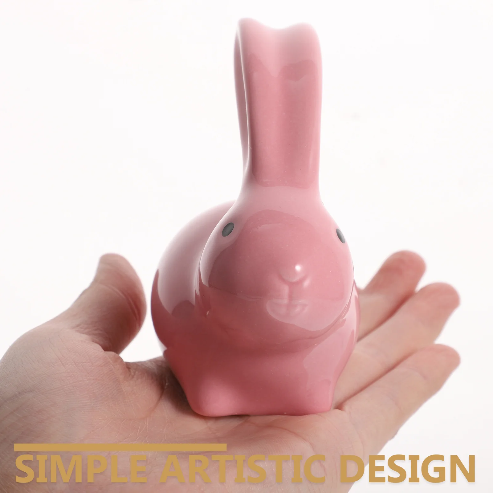 

Delicate Ceramic Rabbit Mini Desktop Decor Rabbit Shaped Tea Pet Artistic Home Ornament Ceramic Easter Figurine