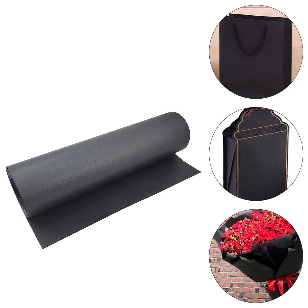 

Black Kraft Paper Roll Decor Decorative Flower Wrapping Packing Gift Tissue Bouquet Decorate