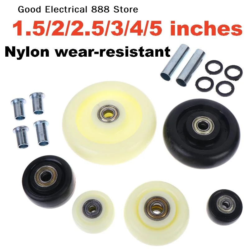 【G】2 Sets Furniture Wheels Sliding Swivel Trolley Castor 1.5/2/2.5/3/4/5inch Caster For Cart Industrial Move Chair Replacement