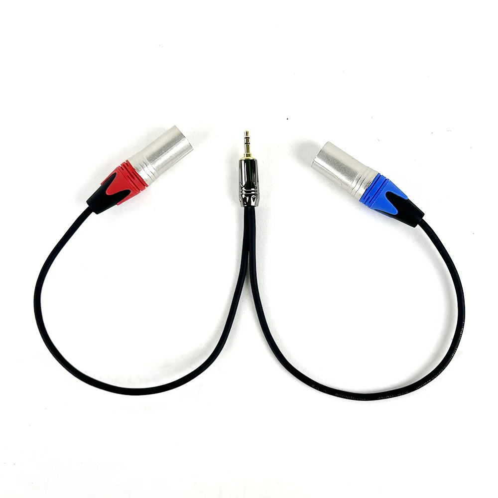 GuerGuo 3.5mm 1/8\'\' TRS Jack to 2 XLR 3Pin Cable Adapter , Male to Male/Female Aux to Dual XLR Breakout Y Splitter Cable 0.3m-5m