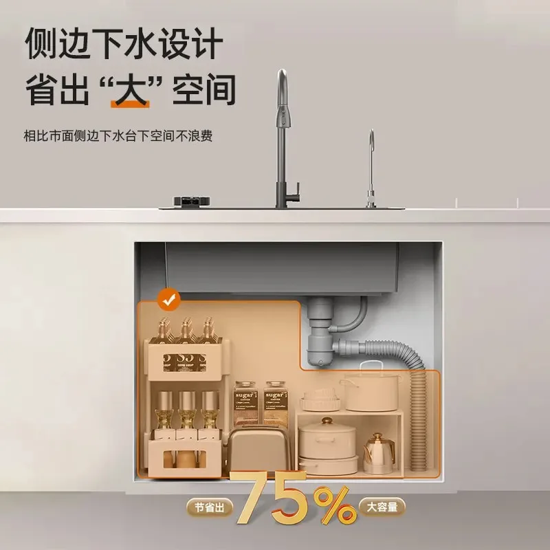 Large Single Sink Thickened 304 Stainless Steel Kitchen Sink Household Sink