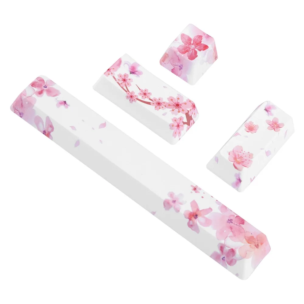 

44PCS Space Key ESC Key Enter Key Numpad Enter Mechanical Keyboard Keycap Sakura Pattern Durable DIY Keycaps