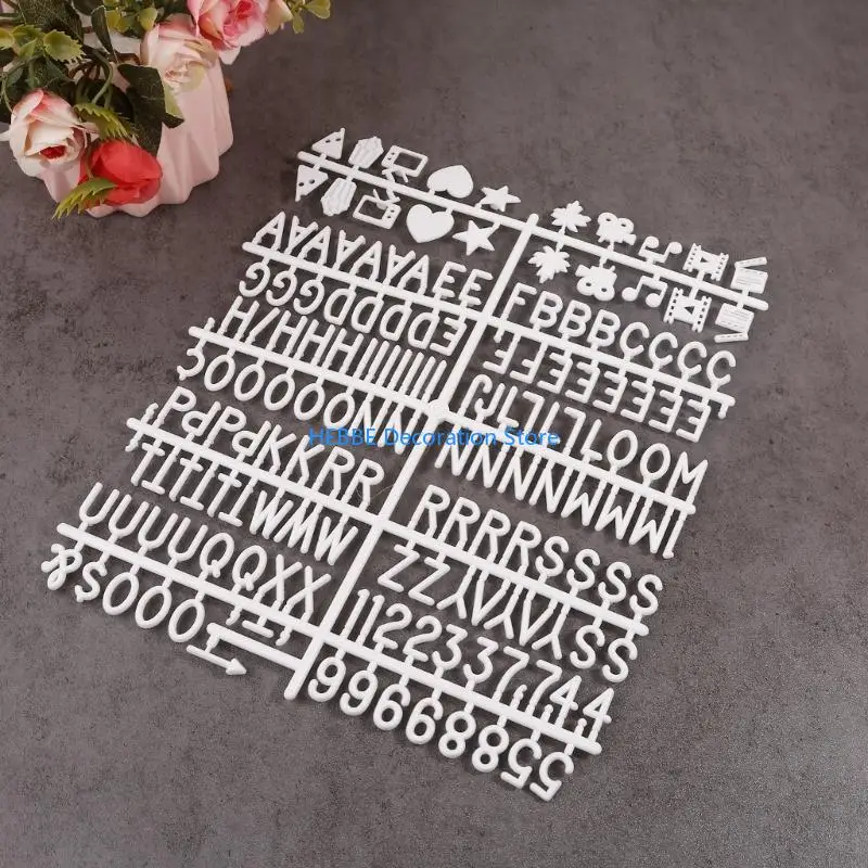 B0KC 2pcs Letter Board English Letters Characters for Felt Message Board Letterboard Home Office Wedding Birthday Christmas