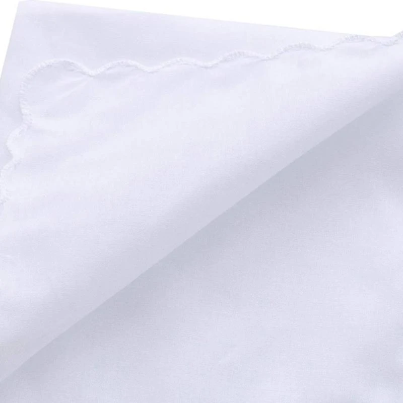 49MF Portable Tie-dye Square Useful Handkerchief for Woman Man Gentleman White Cotton Handkerchief Square Handkerchief