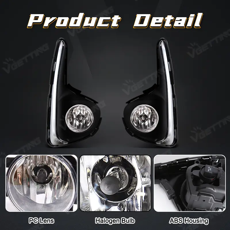 For Toyota Vitz Yaris 2018 2019 2020 Front Fog Lamp DRL Daytime Running Light Headlight With Switch Wire Covers Accessories 12V - Image 5