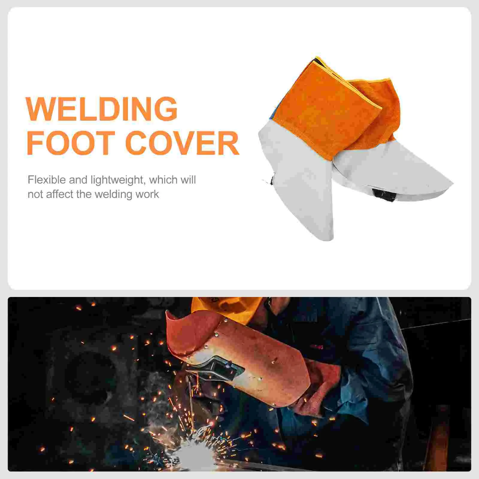 Welder Foot Protectors Feet Welding Protection Cover Shoe Cowhide Work Protective