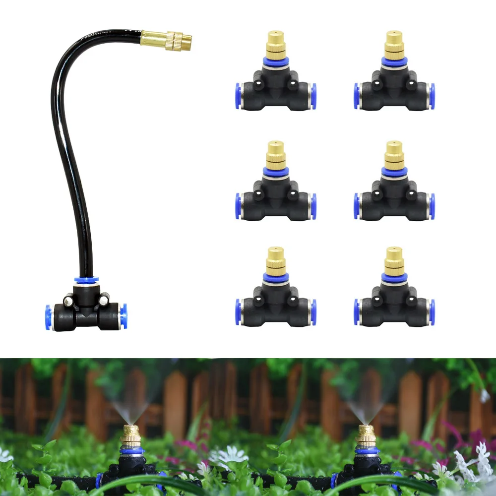 

Outdoor Misting Cooling System Nozzles 8mm Straight Push Lock Joint For Garden Irrigation Watering Sprinkler