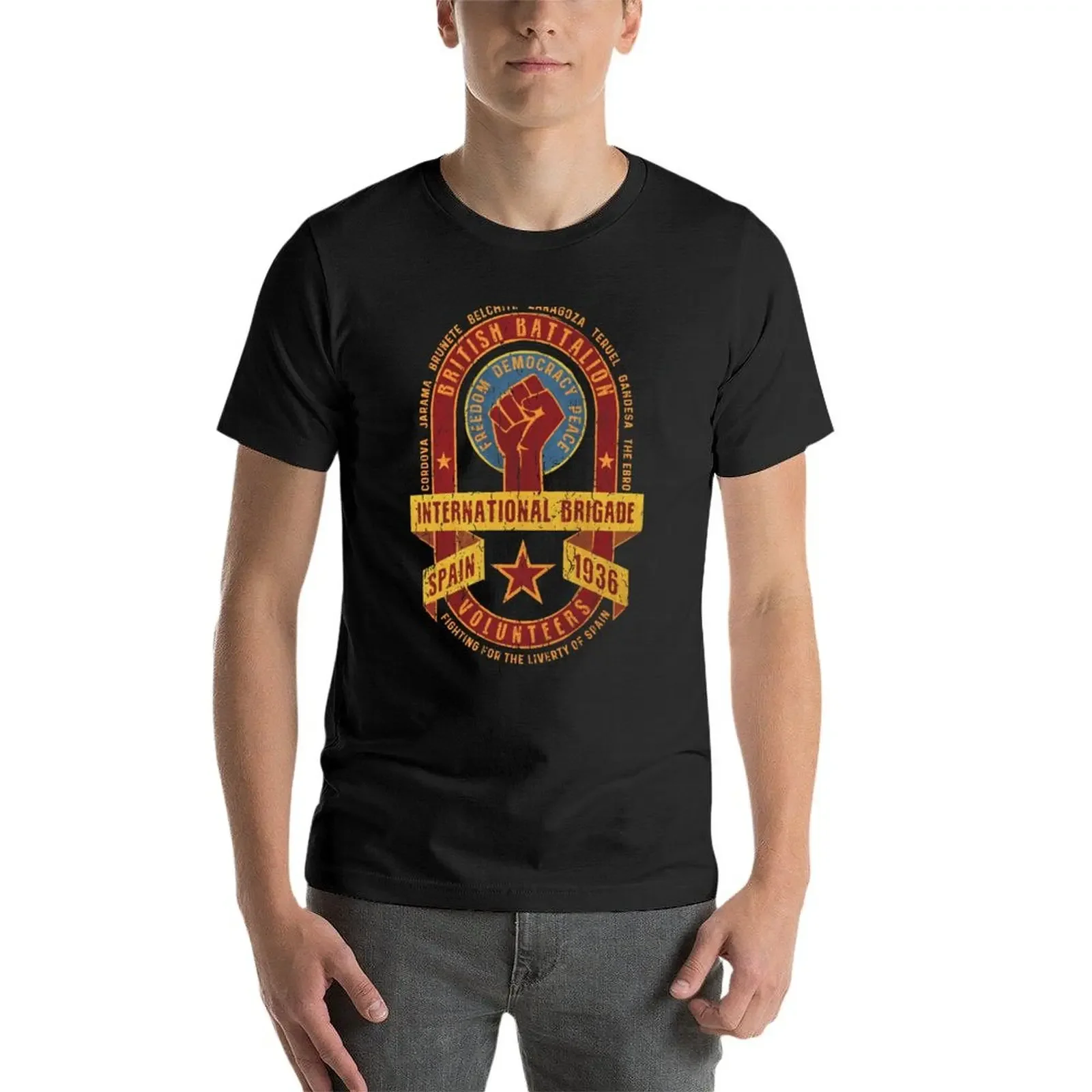 International Brigade - British Battalion T-shirt for a boy customs oversizeds quick-drying designer t shirt men