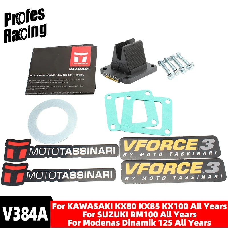 

Motorcycle V Force Reed Valve V384A For Kawasaki KX80 KX85 KX100 RM100 Motor Modenas Dinamik 125 All Years