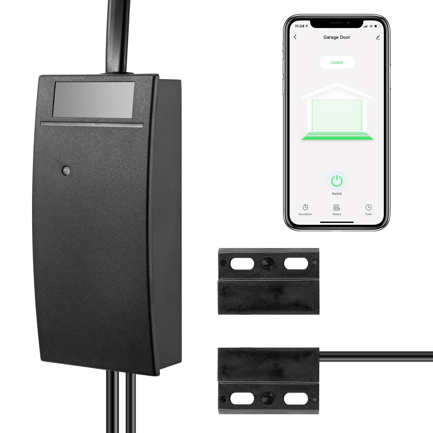 Tuya-Dispositivo inteligente de encendido y apagado, controlador de puerta de garaje con WiFi, compatible con control de voz, controlador de motor