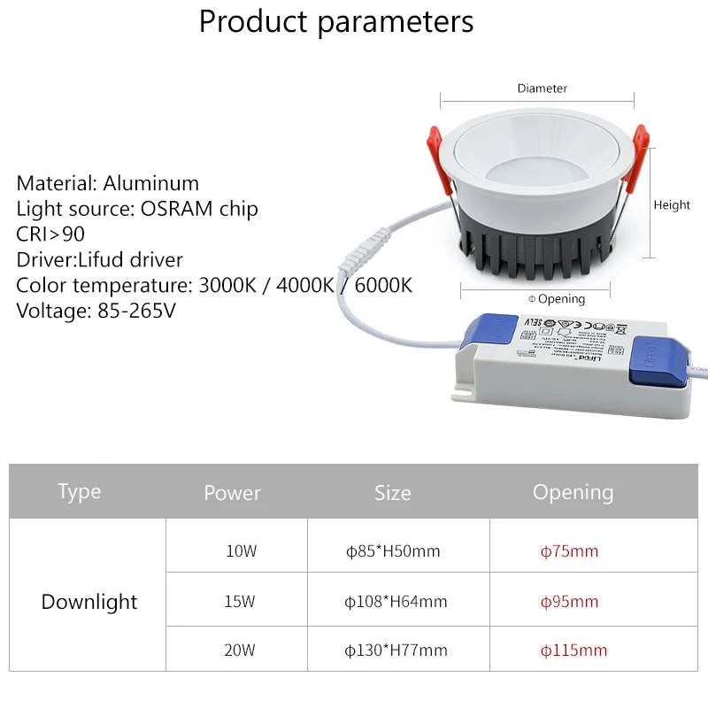 YiYing-Lámpara Led de techo regulable, luz descendente ultrafina, 110V, 220V, para cocina y habitación