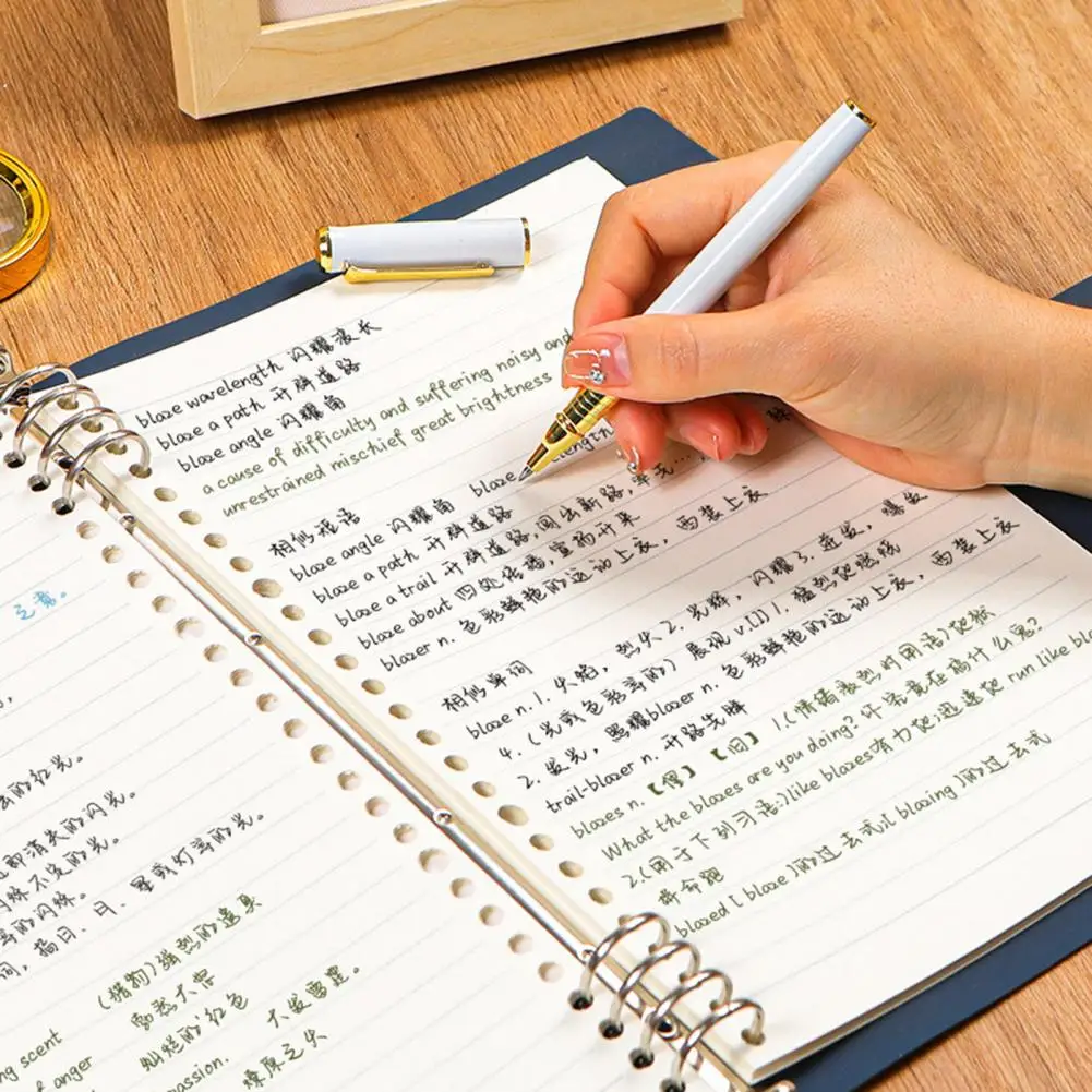 โน้ตแพ็ดสมุดโน๊ตแบบเติมได้ปกหนังเทียม120หน้าสมุดบันทึกแผ่นพีวีซีใสสำหรับองค์กร