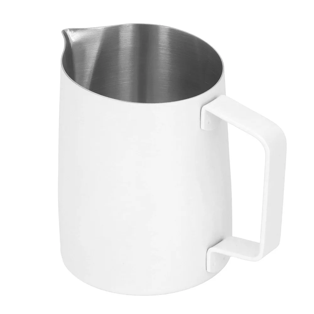 420ml Capacity Milk Frothing Pitcher 304 Stainless Steel Dripless Spout Coffee Steaming Pitcher Beveled Design Ergonomic Handle