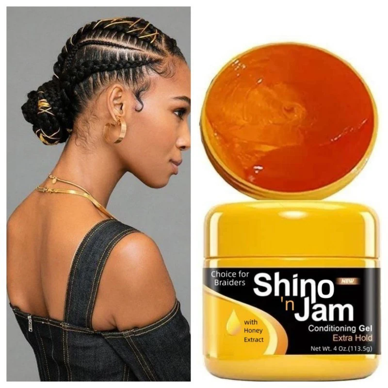 Crema per intrecciare lo styling della pomata per il controllo dei capelli per blocca e torsione Cornrow domano l'effetto crespo, lucentezza e marmellata, gel per treccia di cera per il controllo dei bordi