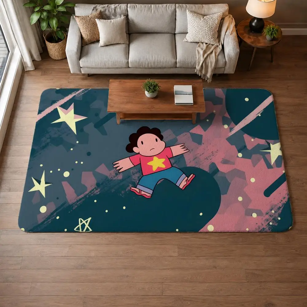 Alfombra antideslizante con dibujos animados de Steven Universe, alfombra para puerta, alfombra para baño, alfombra para cocina, alfombra lavable súper absorbente para entrada