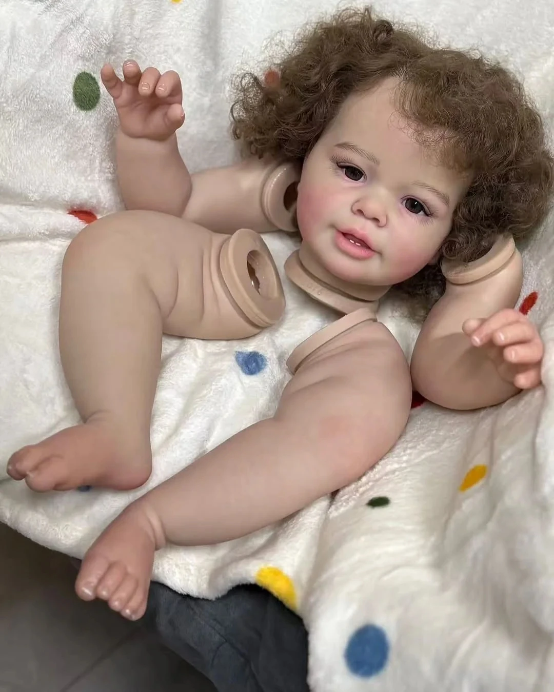 

Готовая раскрашенная кукла Reborn Katie Marie от St.Store, мягкая на ощупь, уже окрашенные детали куклы