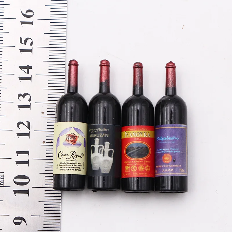 20pcs/Miniature Plastic Wine Bottle, 1:12 Dollhouse Accessories, Decorative Miniature Model, Photography Props