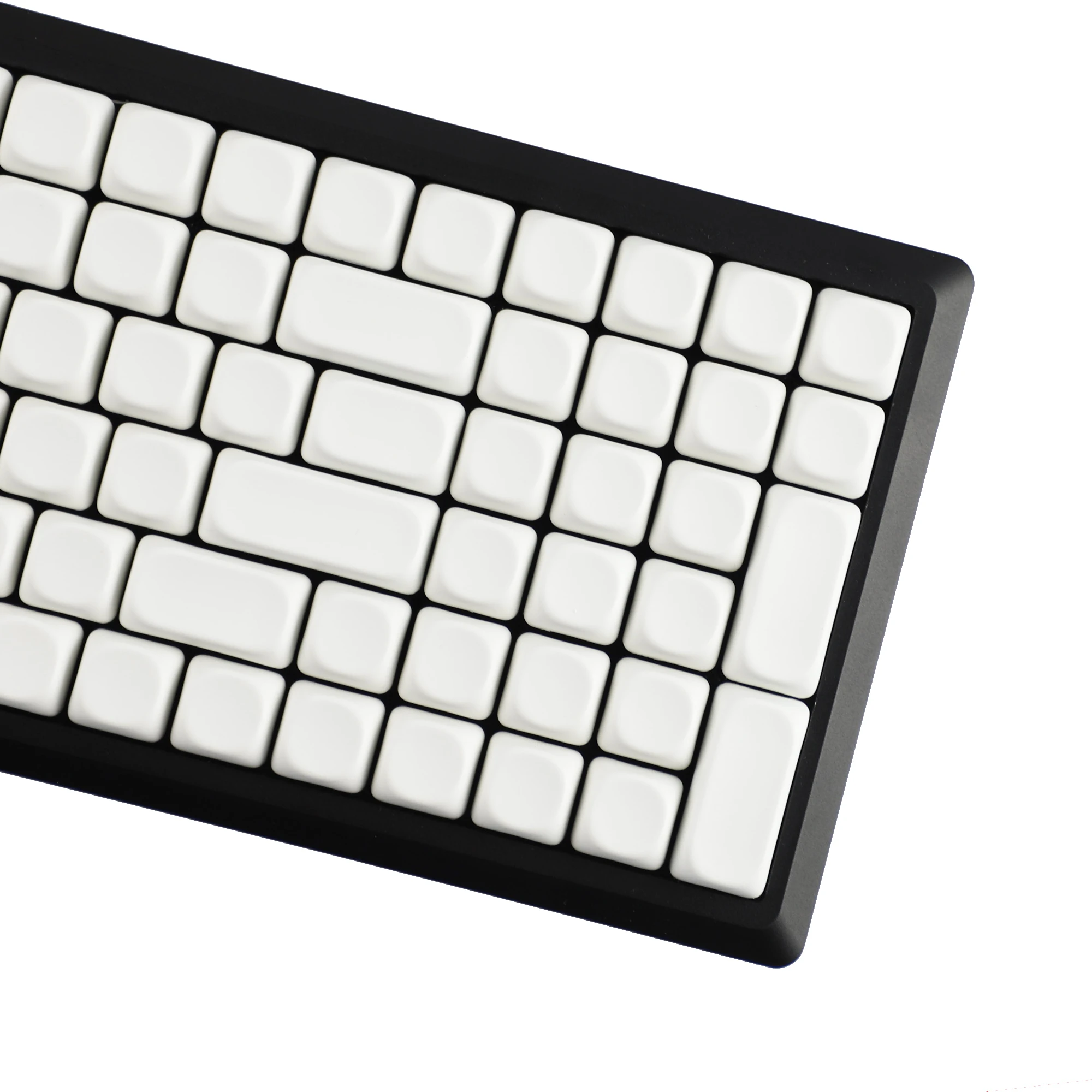 YMDK 129 Keys MOA Profile Minimalism White Clear Blank PBT Dye Sub Keycaps for MX Mechanical Keyboard 61/68/84/87/100/104/108