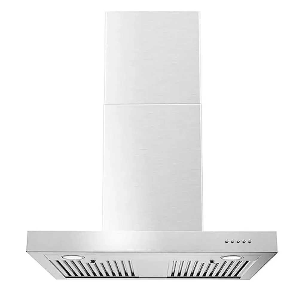 30 Inch T-Shape Vent Hood 900CFM Stainless Steel Grease Baffle Filter Quiet Operation Wall Mount Range Hood Easy Clean Kitchen