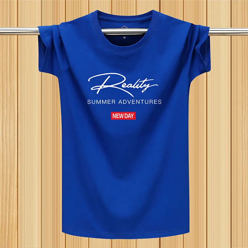 New Mens Clothing 2024 Summer Luxury Brands Casual Tops for Teenagers Loose Oversized Cotton T-Shirts Plus Size Short Sleeve Tee