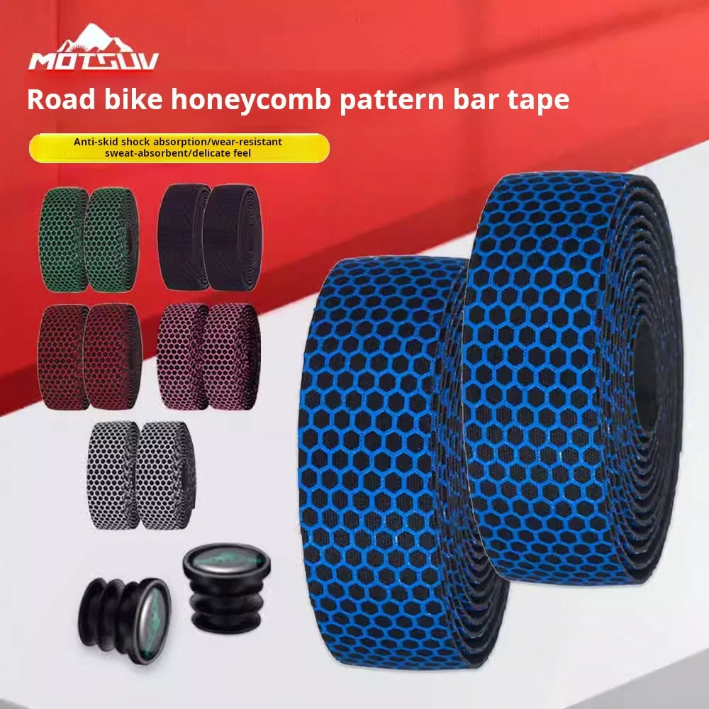 MOTSUV EVA Handlebar Tape Cushioned Comfort Bike Color Strap Anti-Vibration Damping PU Cycling Wrap Bike Accessories