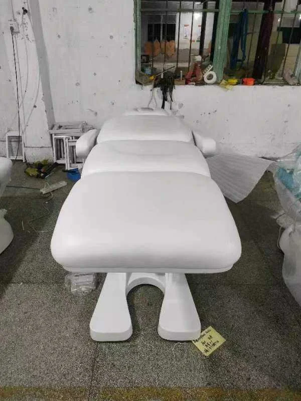 Electric Facial Treatment Table With Metal Frame Synthetic Leather Spa Salon Massage Bed