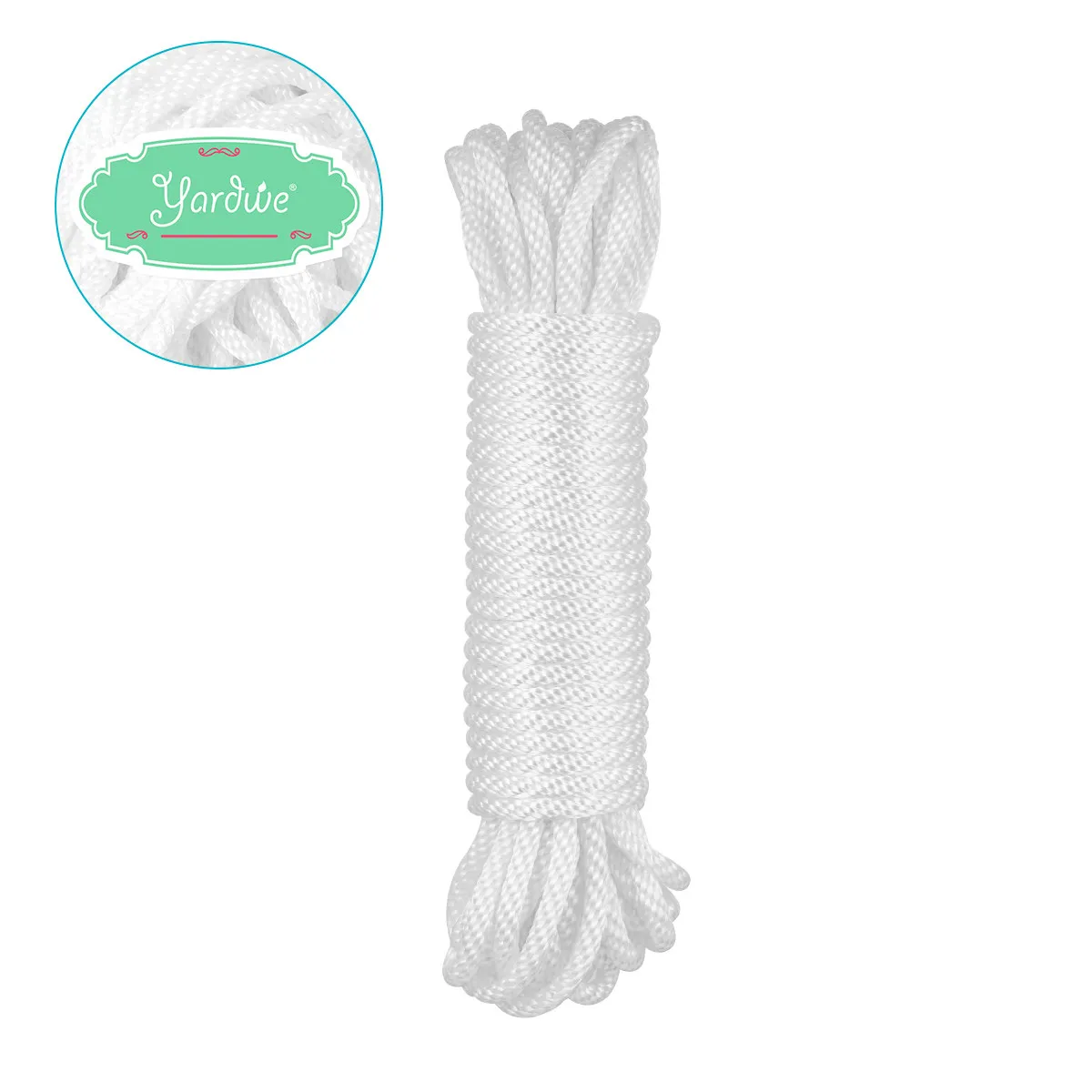 Flagpole Rope Nylon 6Mm Diameter 11.5m Braided High Strength Weather Resistant Halyard Lifting Rope Camping Flag Replacement