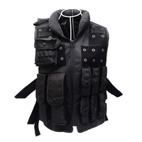 Military POLICE Law Enforcement Vest Kids Tactical Vest SWAT Combat Vest CS Equipment-Black Outdoor Game Uniform