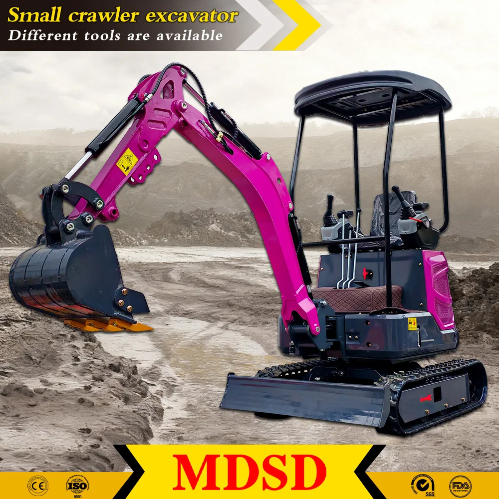 Escavatore da 2 tonnellate per mini escavatore diesel Kubota con accessori Scavatrice cingolata da 1,5 tonnellate Epa Euro5 Vendita di attrezzature per scavo