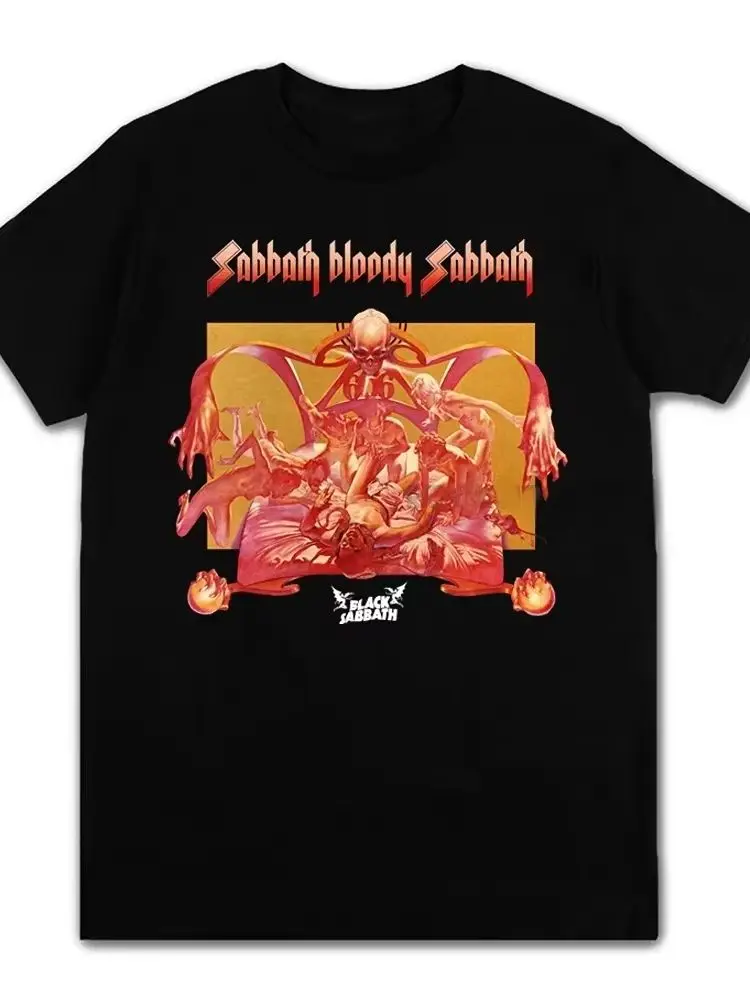 الرجال تي شيرت أسود معدني روك باند تي شيرت الرجال النساء موضة عادية الجرافيك قصيرة الأكمام قصيرة الأكمام حجم كبير تي شيرت للجنسين #2