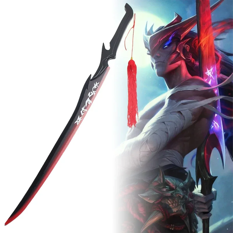 100cm Yone Katana League of Legends Cosplay Schwert Wooden Ninja Knife Real Size Japanese Katana Samurai Sword Toy Anime Gifts