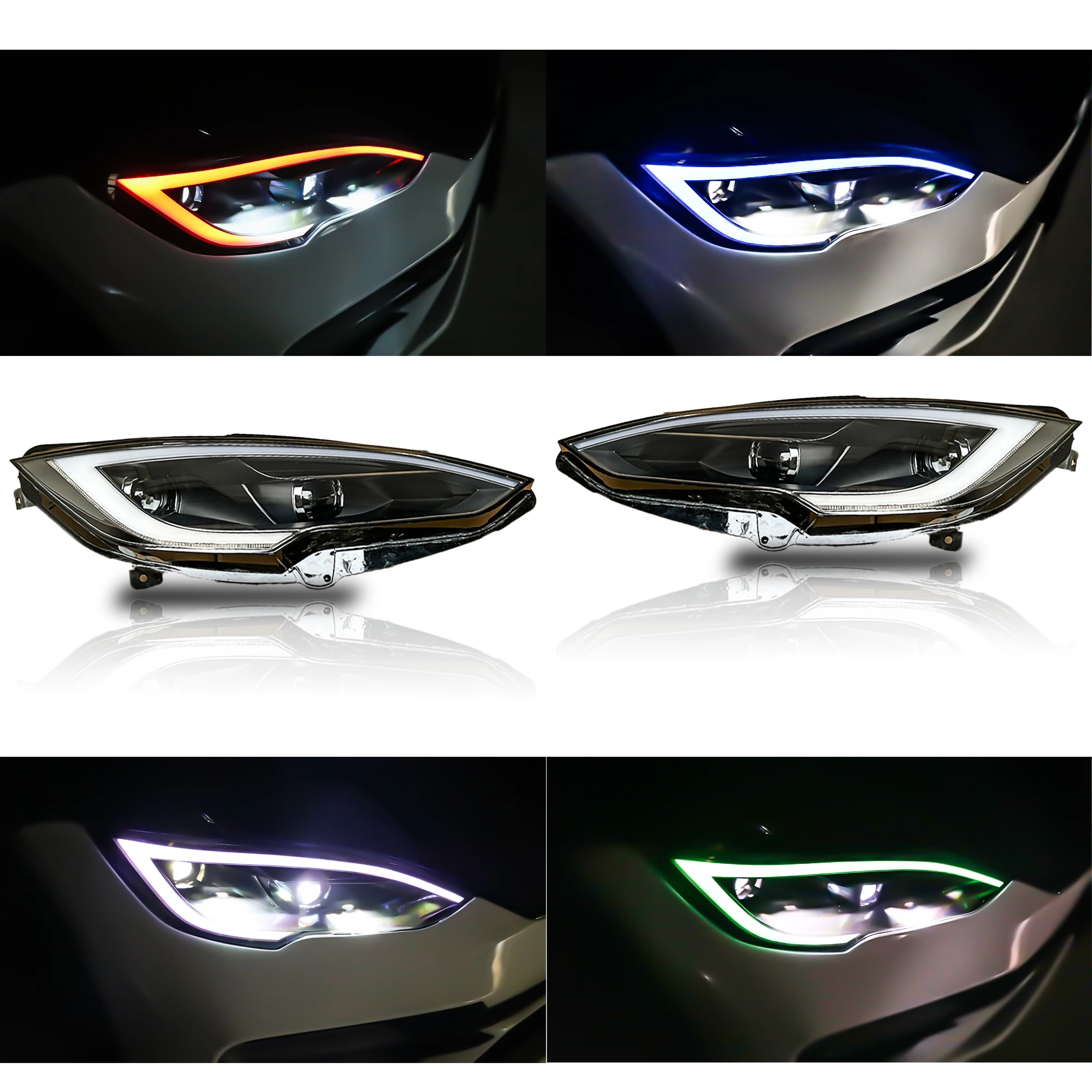 For Tesla Model S Headlights, Dream Color Headlights, Upgrade Compatible with 2014-2022 Models