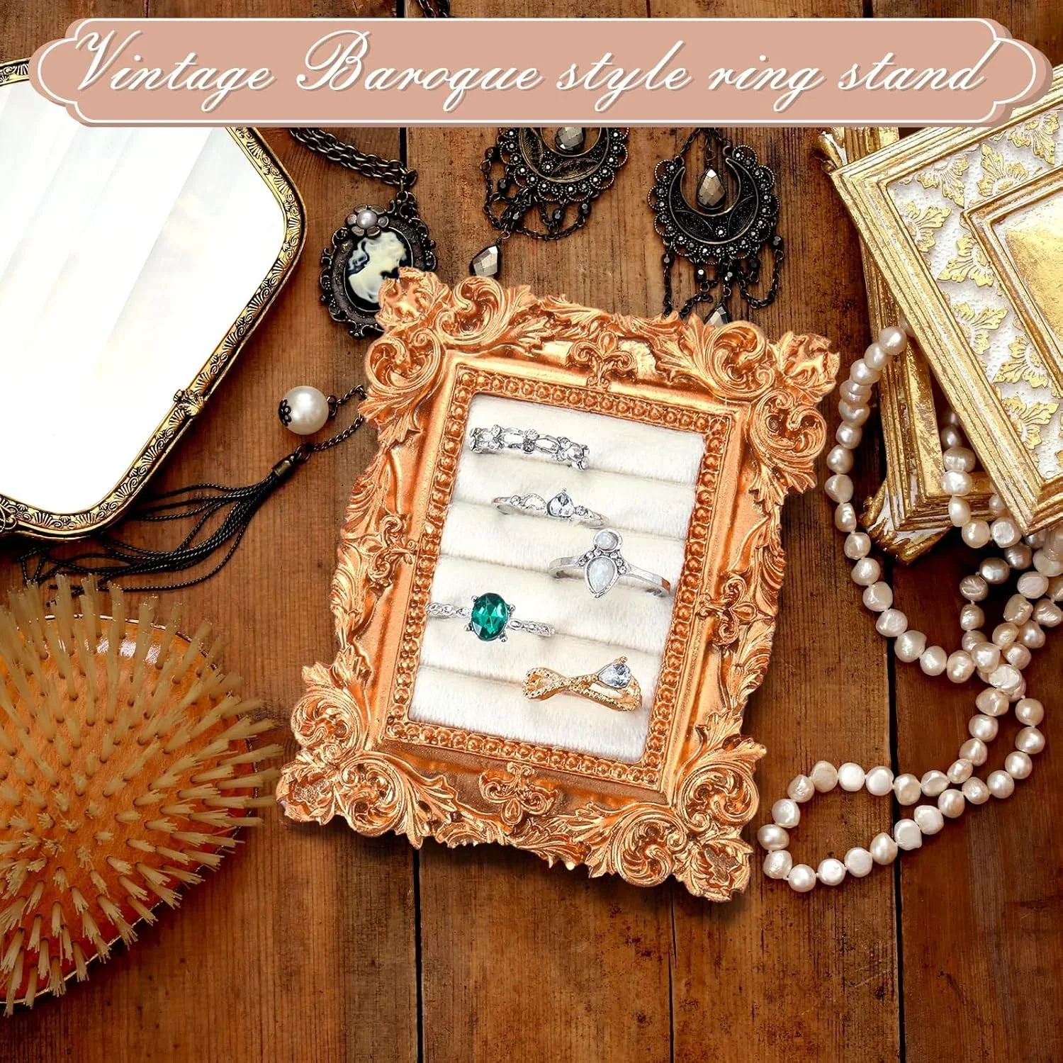 

Винтажная подставка для демонстрации украшений в виде фоторамки, мягкий бархатный мешочек для ювелирных изделий, реквизит для фотосъемки серег и украшений, фигурки