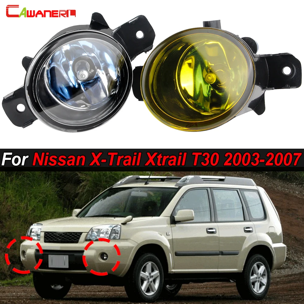 2 X Auto Nebelscheinwerfer Lampenschirm mit H11 Halogen LED Lampe Styling Für Nissan X-Trail Xtrail T30 2003 2004 2005 2006 2007