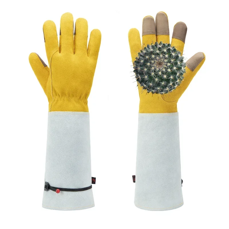 

1 Pair Heavy Duty Gardening Rose Pruning Gauntlet Gloves Thorn Proof Long Sleeve Work Welding Garden Gloves