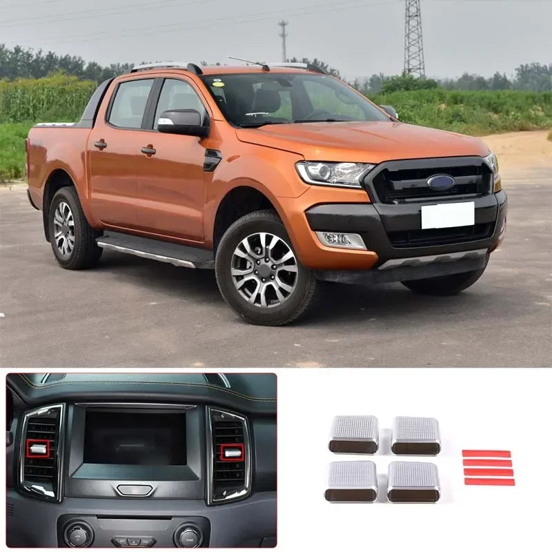 

For 2015-2021 Ford Ranger Wildtrak car styling instrument panel air conditioning outlet adjustment rod cover sticker auto parts