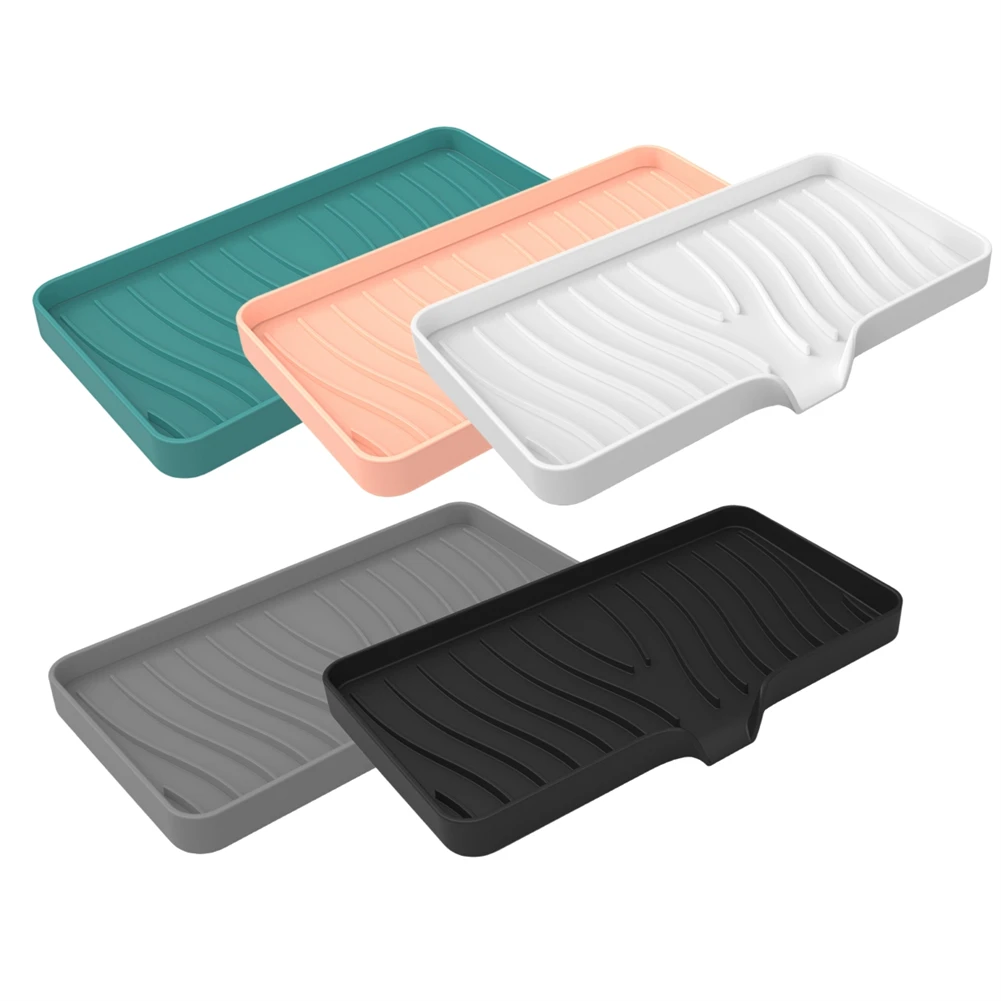 Silicone Draining Board Mat Dish Drying Mat Folding Draining Mat Large Drain Pad Eco-Friendly Drainer Mat With Drain Lip