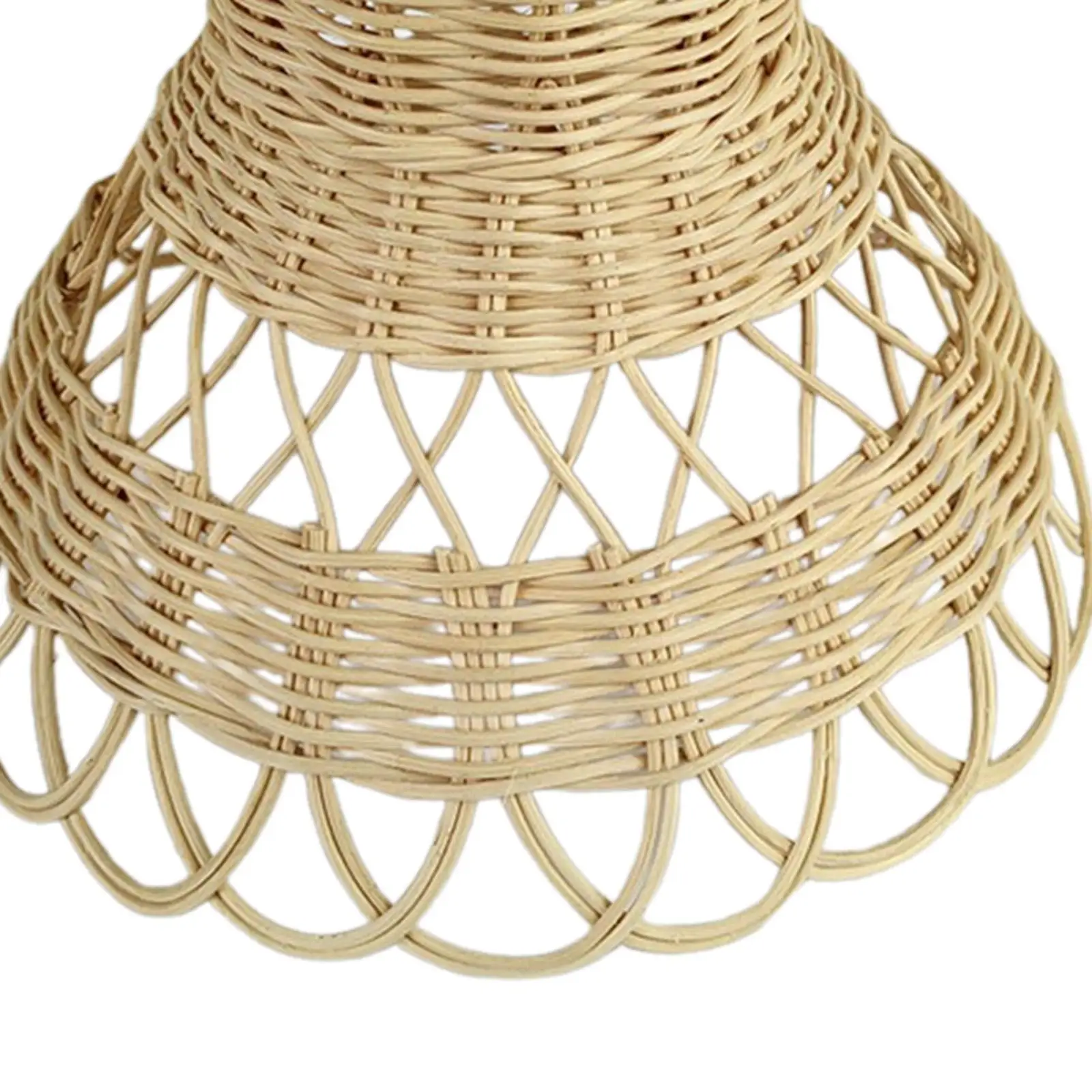 

Rustic Rattan Lamp Shade Woven Pendant Lighting Cover for Bedroom Floor Lamp Lampshade Replacement
