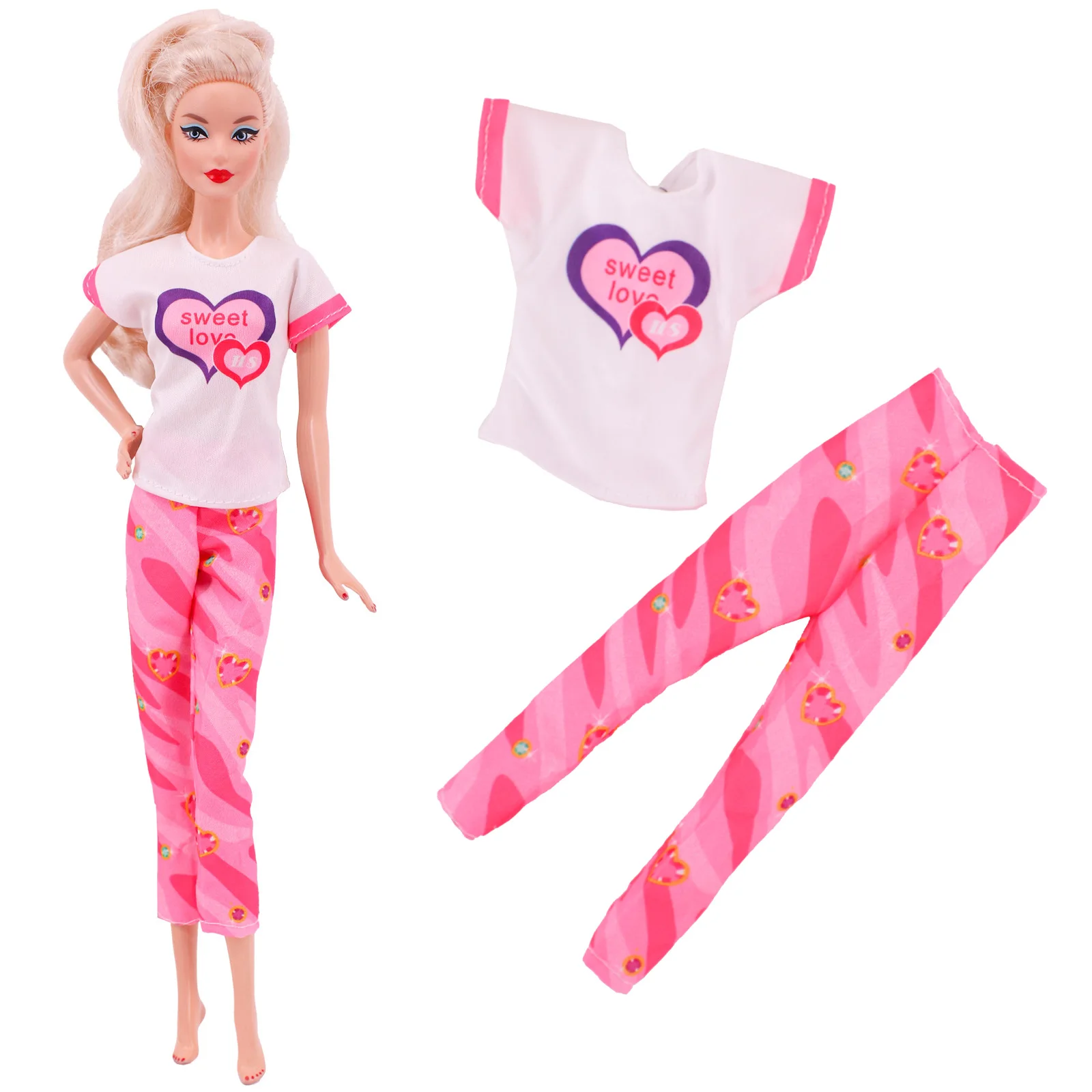 Doll Clothes Dress T-Shirt Outfit For 11.8Inch Doll 30Cm BJD Doll Clothing Accessories,Girl's Toys Children's Gift