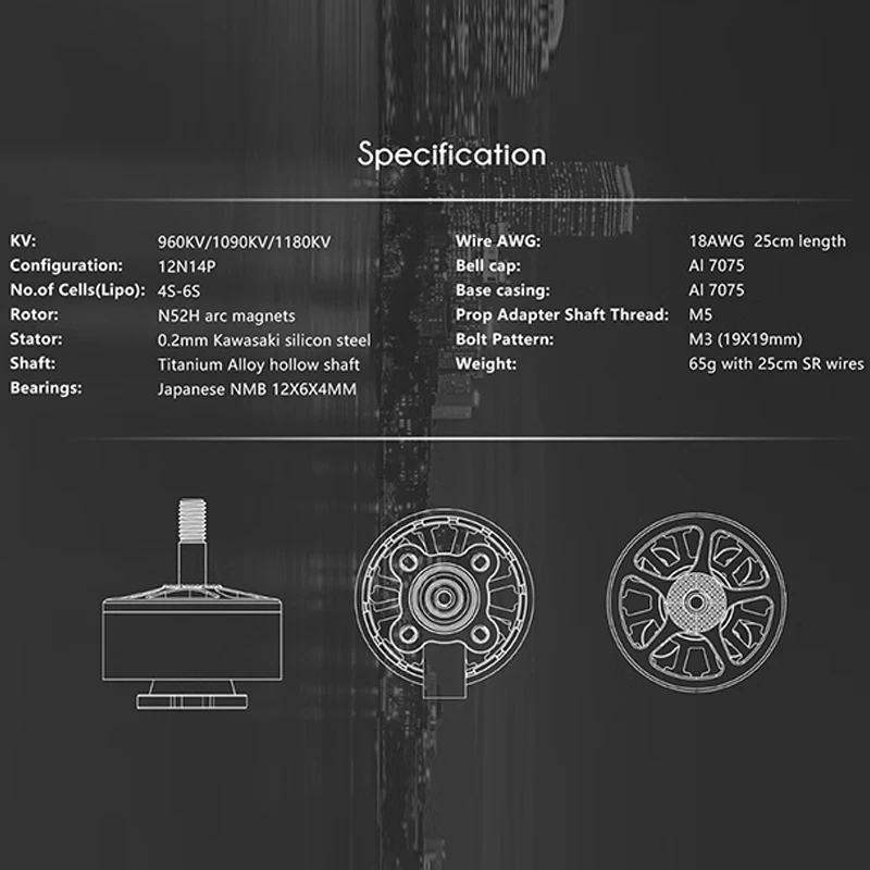 Brotherhobby Avenger 2810 900KV 1180KV 1350KV 1500KV 4-6S Motor for RC Multirotor FPV Freestyle Long Range X-Class