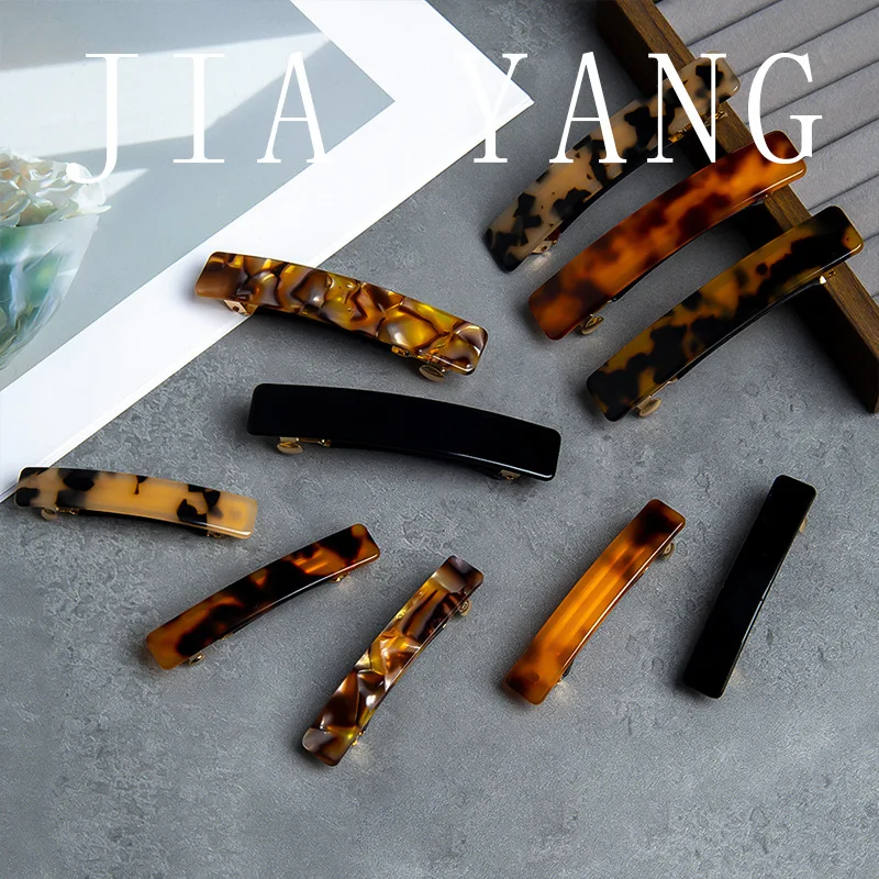 

Korean Style Acetate Spring Clip Bobby Pin for Women Side Hair Accessories Non Slip Grip for Fine Hair Daily Office Date Night