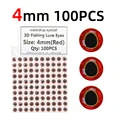 100 piezas rojas de 4 mm