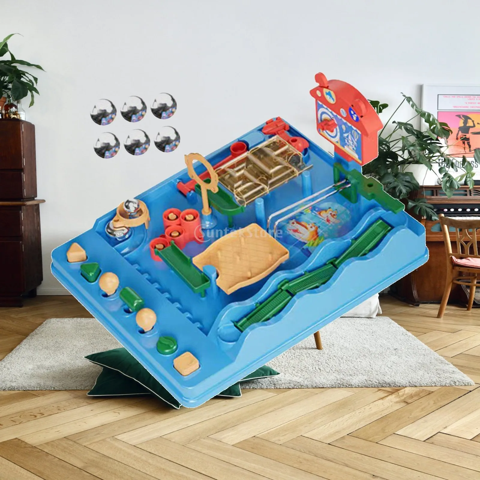 クラシックマーブルトラック-モータースキル向上-モンテッソーリ学習-stem玩具-パズルボード-ファミリーゲーム-3歳-4歳-5歳-6歳-7歳-8歳以上-男の子-女の子向け