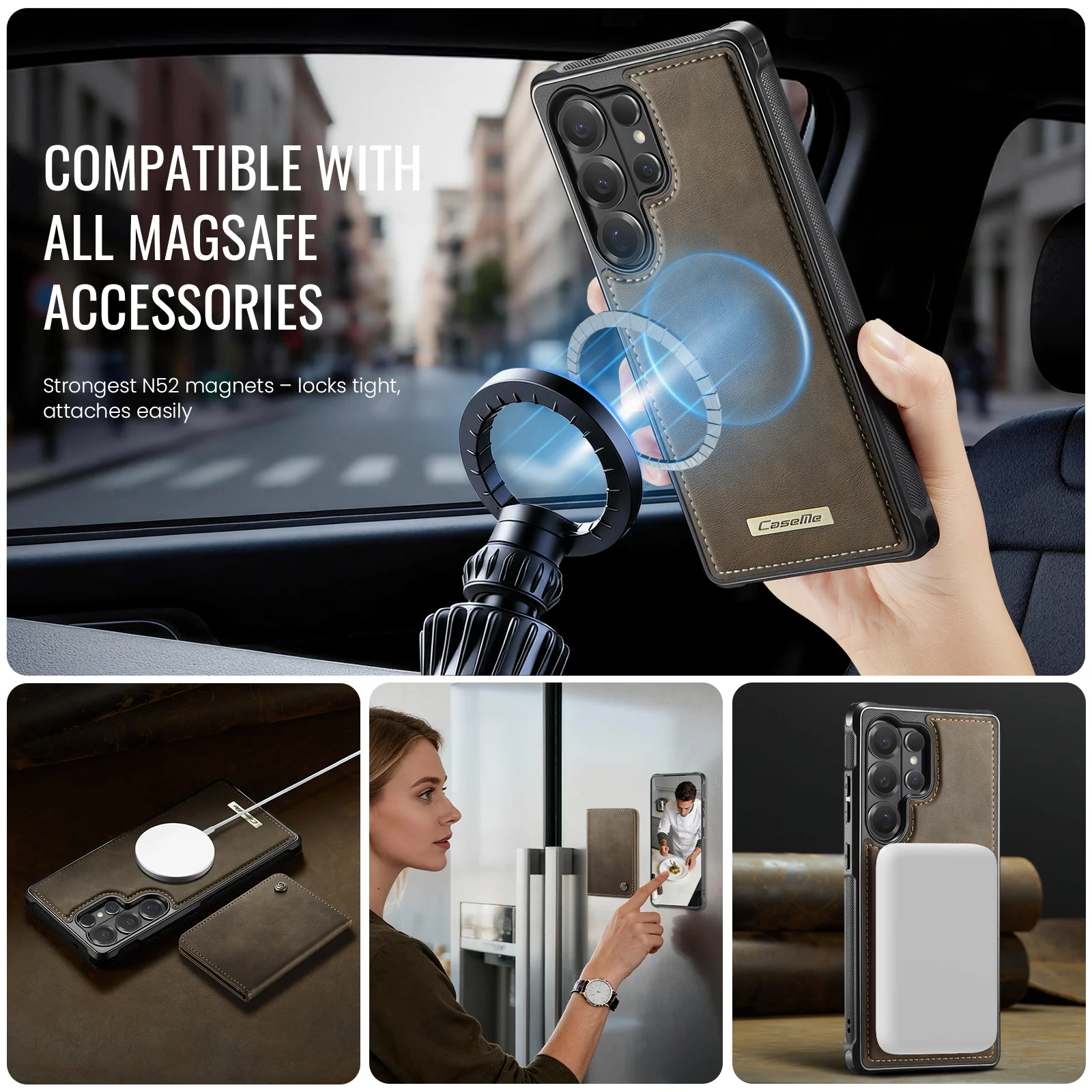 Funda de Cuero Magnética Magsa - Phone Cases With Wallet reseña y precio